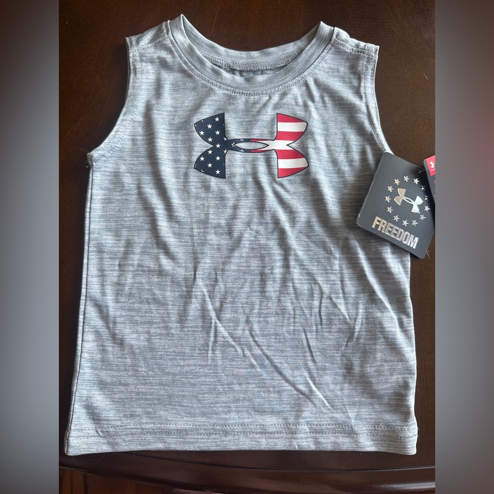 NWT‎ Under Armour Freedom Red White Blue Tank top, 18 months